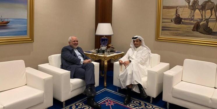 ظریف با همتای قطری در دوحه به تبادل نظر نشست