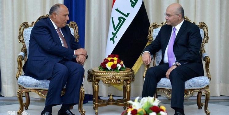 وزیر خارجه مصر پیغام السیسی را تقدیم رئیس جمهور عراق کرد